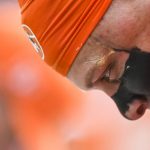 DENVER, CO - DECEMBER 22:Garett Bolles (72) of the Denver Broncos takes a moment before the first quarter against the Detroit Lions on Sunday, December 22, 2019. (Photo by AAron Ontiveroz/MediaNews Group/The Denver Post via Getty Images)