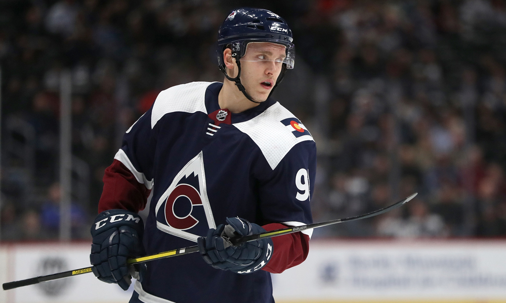 DENVER, COLORADO - FEBRUARY 20: Mikko Rantanen #96 of the Colorado Avalanche plays the Winnipeg Jets at the Pepsi Center on February 20, 2019 in Denver, Colorado. (Photo by Matthew Stockman/Getty Images)