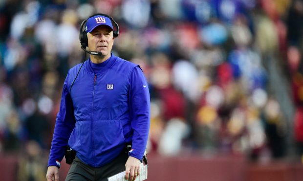 LANDOVER, MD - DECEMBER 22: Head coach Pat Shurmur of the New York Giants looks on from the sidelin...