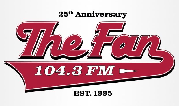 Sports Radio 104.3 The Fan 25th Anniversary Logo...