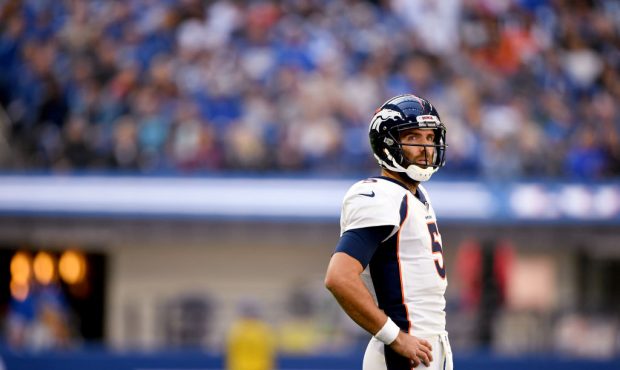 INDIANAPOLIS, IN - OCTOBER 27: Denver Broncos quarterback Joe Flacco #5 in the first half as the (2...