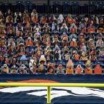 Cardboard fans fill the seats as the Denver Broncos host the Tennessee Titans during the second half of Tennessee's 16-14 win on Monday, September 14, 2020. (Photo by AAron Ontiveroz/MediaNews Group/The Denver Post via Getty Images)