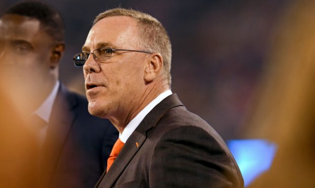EAST RUTHERFORD, NJ - SEPTEMBER 16, 2019: General manager John Dorsey of the Cleveland Browns on th...