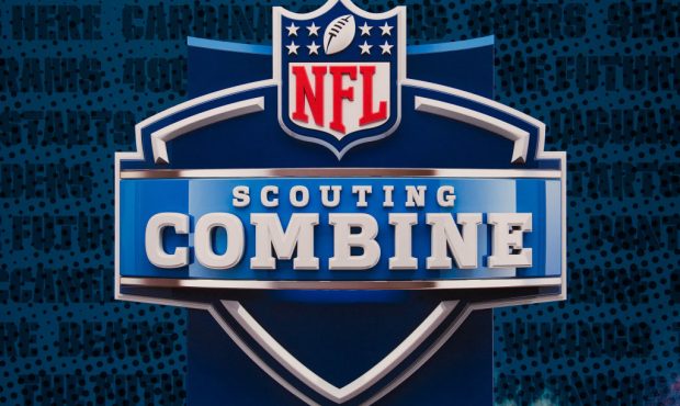 INDIANAPOLIS, IN - FEBRUARY 25: A graphic displaying the Scouting Combine logo during the NFL Scout...