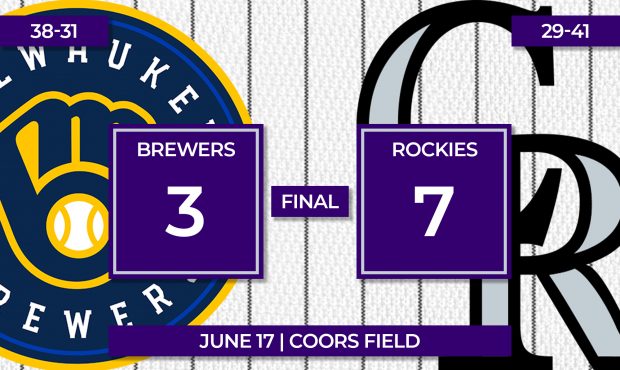 Rockies – 7 / Brewers – 3...