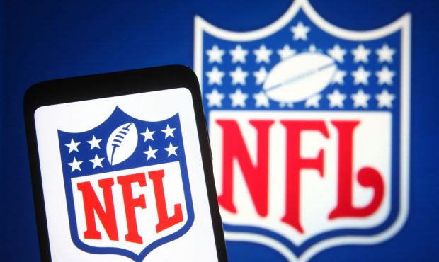 UKRAINE - 2021/06/06: In this photo illustration, an NFL (National Football League) logo is seen on...