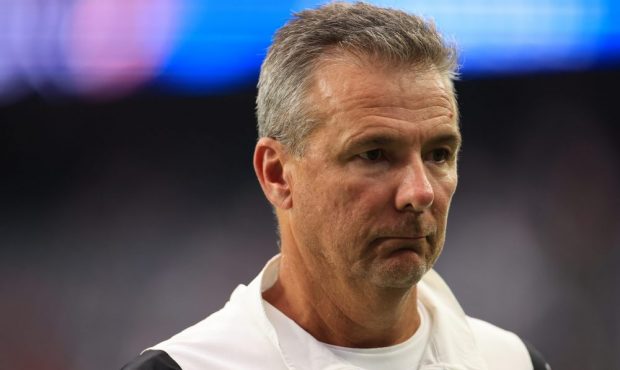 HOUSTON, TEXAS - SEPTEMBER 12: Head coach Urban Meyer of the Jacksonville Jaguars looks on against ...
