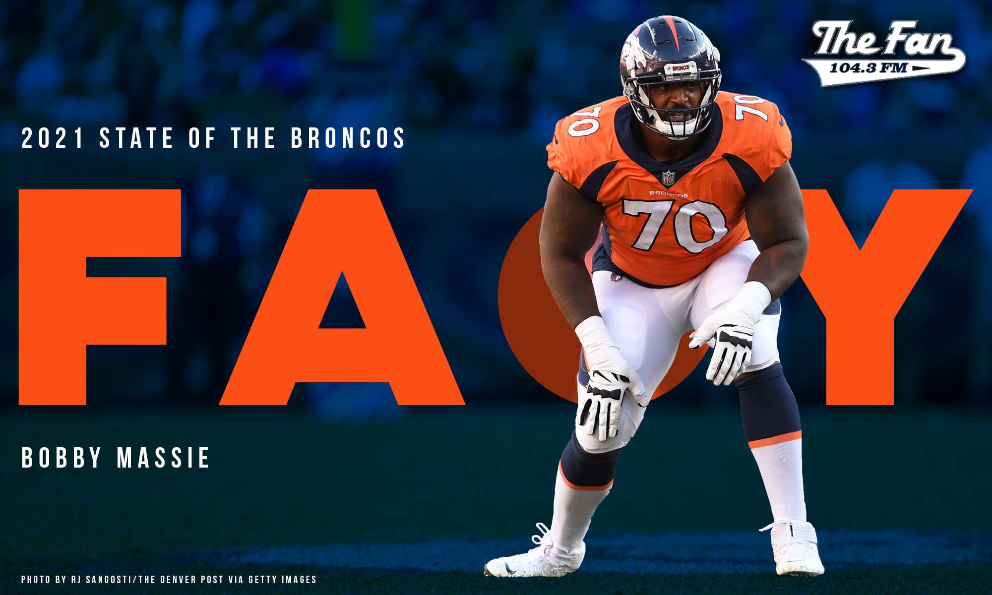2021 State of the Broncos: Free Agent of the Year, Bobby Massie/(Graphic by Johnny Hart/Bonneville ...