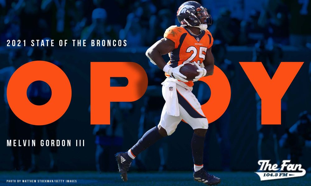 2021 State of the Broncos: Offensive Player of the Year, Melvin Gordon III/(Graphic by Johnny Hart/...