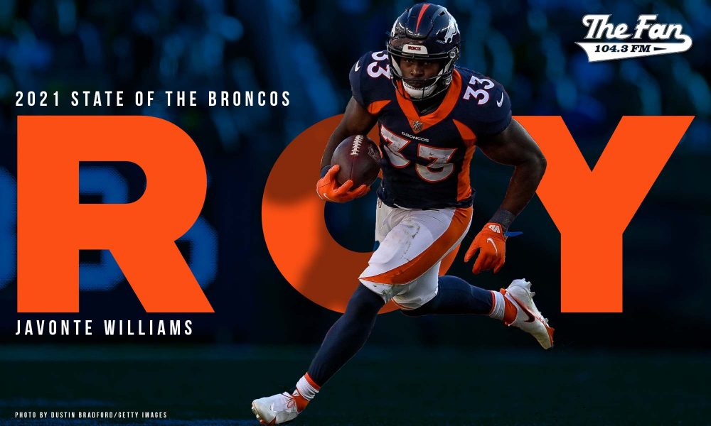 2021 State of the Broncos: Rookie of the Year, Javonte Williams/(Graphic by Johnny Hart/Bonneville ...