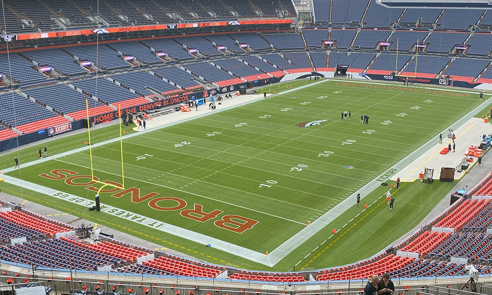 Broncos' playing field...