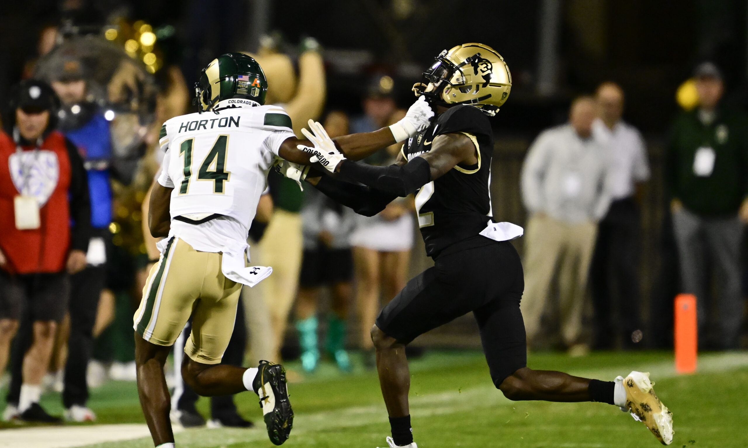 Travis Hunter of the Colorado Buffaloes against the Colorado State Rams...