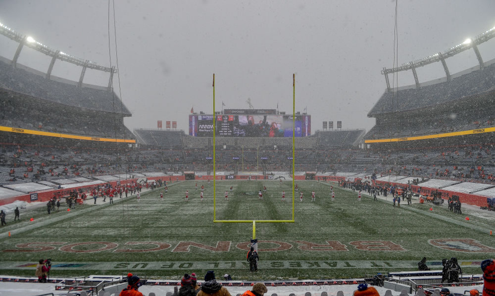 Denver Broncos weather snow...