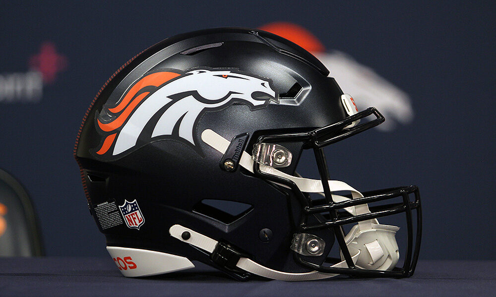 Broncos schedule helmet...