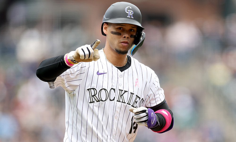 Colorado Rockies shortstop Ezequiel Tovar during sweep of Rangers...