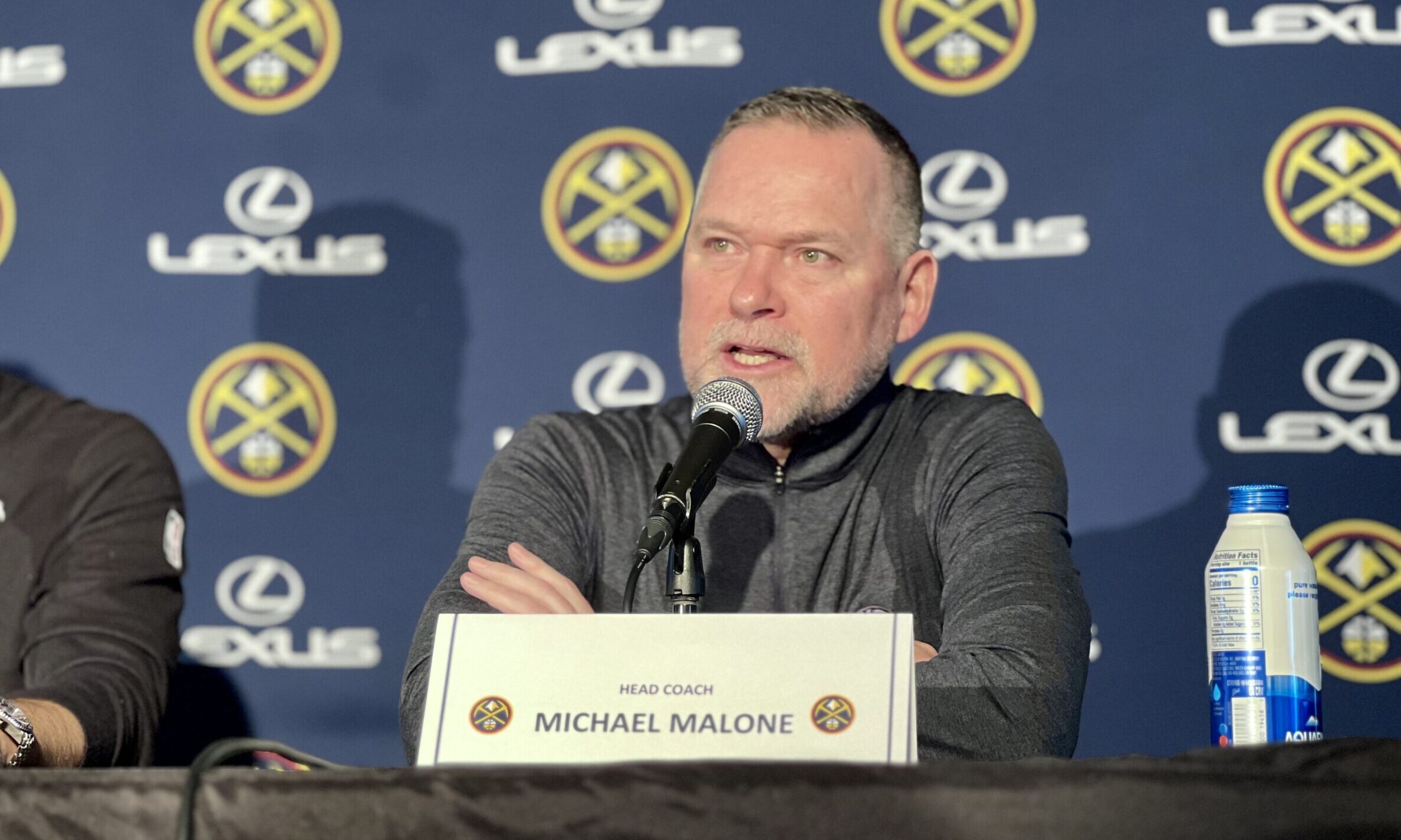 Michael Malone, head coach of the Denver Nuggets...