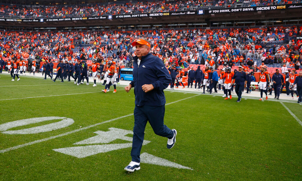 Head coach Sean Payton of the Denver Broncos...