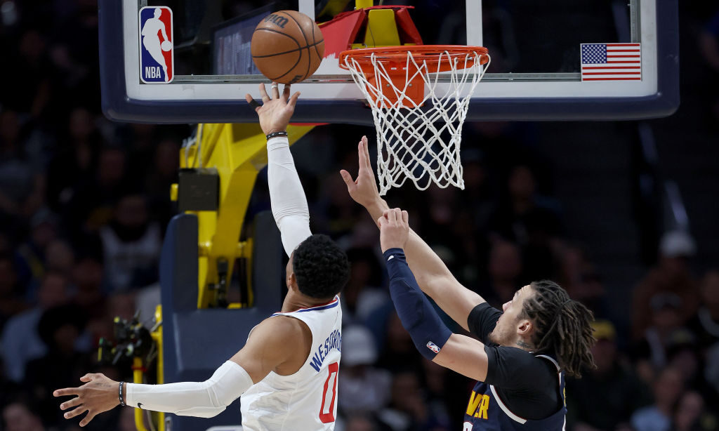 Russell Westbrook of the Los Angeles Clippers against the Denver Nuggets...