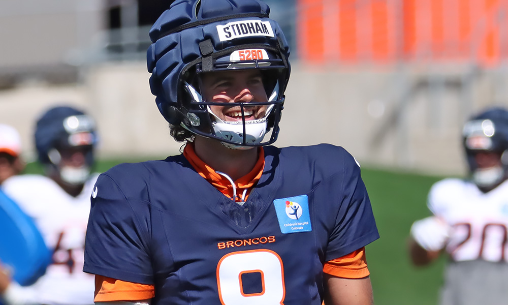 Jarrett Stidham enjoys a good day back with the first team