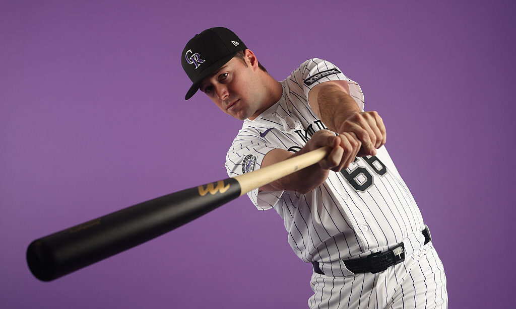 SCOTTSDALE, ARIZONA - FEBRUARY 18: Charlie Condon #66 of the Colorado Rockies poses for a portrait ...