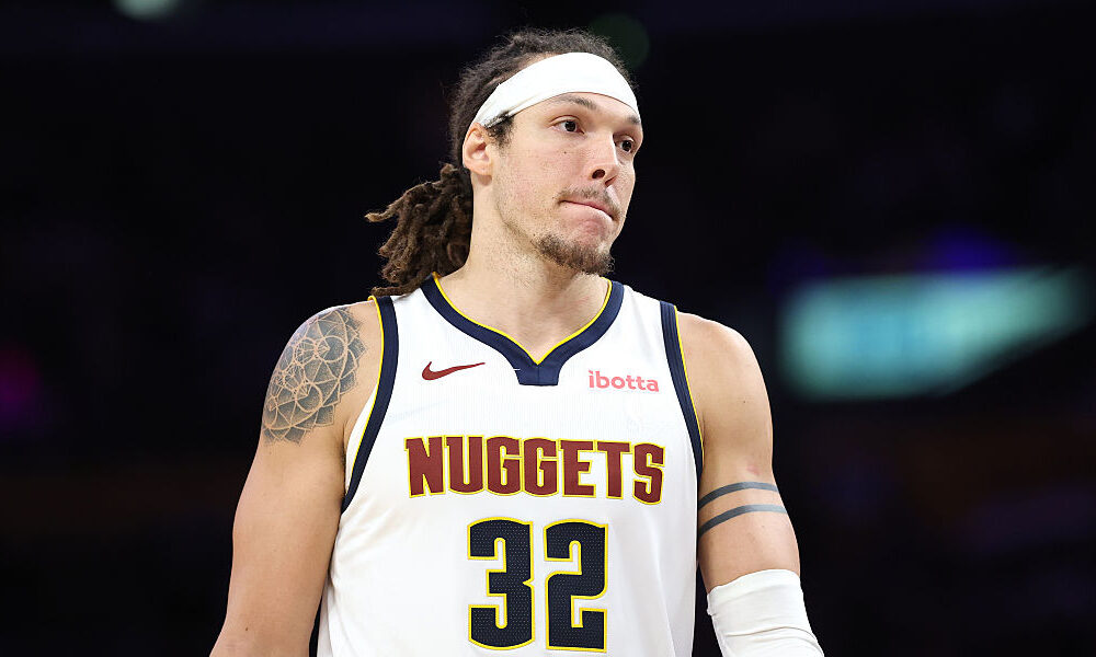 LOS ANGELES, CALIFORNIA - MARCH 14: Aaron Gordon #32 of the Denver Nuggets looks on during the seco...