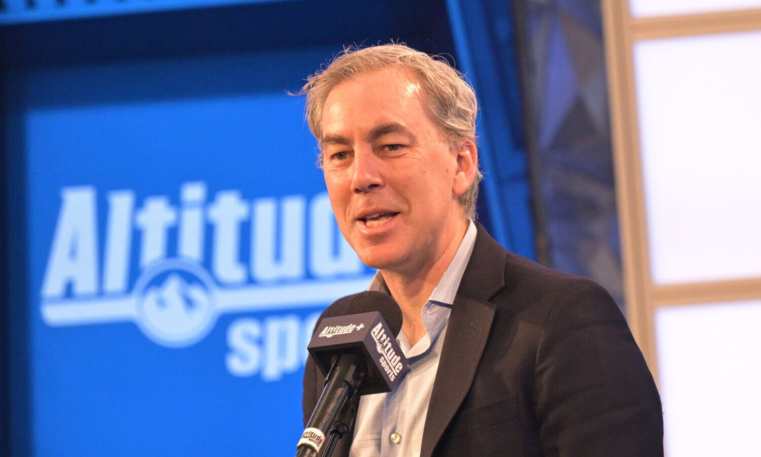 DENVER, COLORADO - FEBRUARY 4: Kevin Demoff, President of Team & Media Operations for Kroenke S...