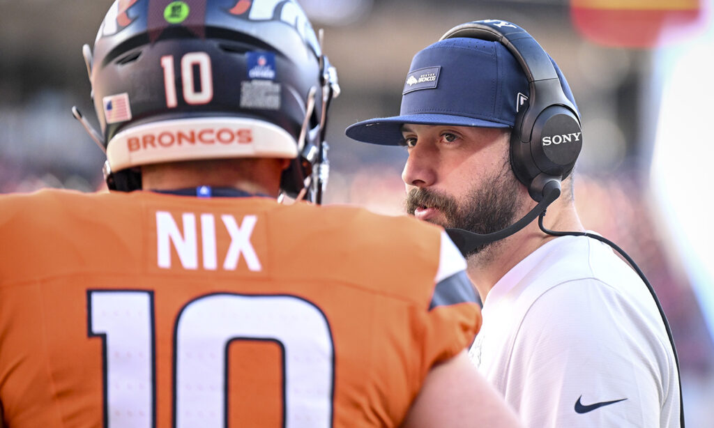 Broncos offensive coordinator Davis Webb