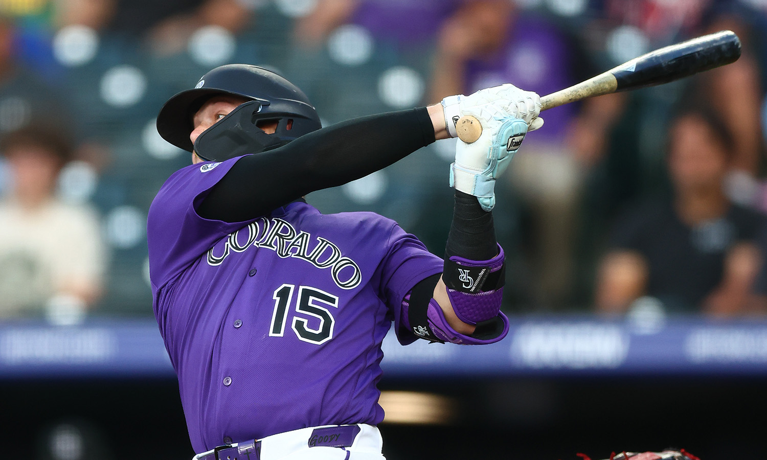 Rockies catcher Hunter Goodman...