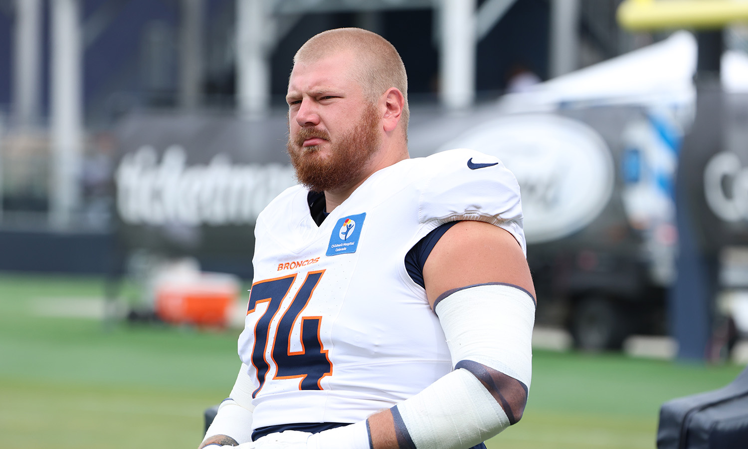 Broncos offensive lineman Ben Powers...
