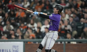Rockies’ Zac Veen continues making a splash — this time literally