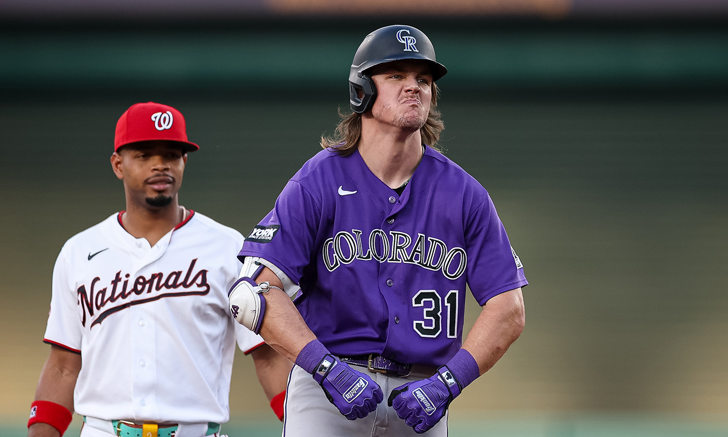 Rockies outfielder Jake McCarthy...