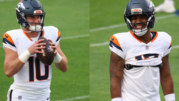 Broncos QB Bo Nix and WR Jaylen Waddle