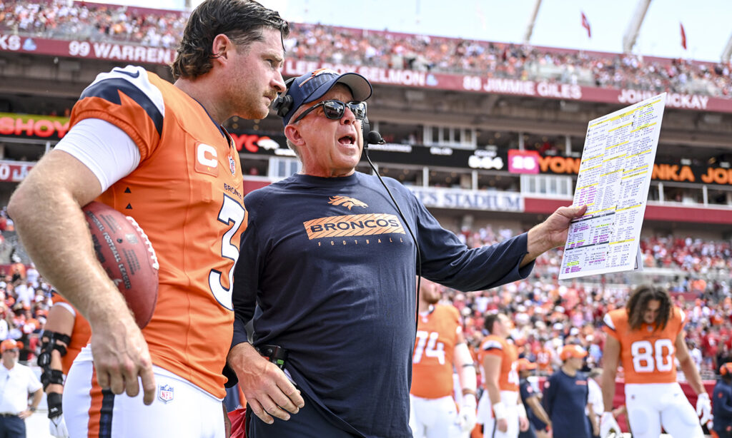 Broncos coach Sean Payton and kicker Wil Lutz