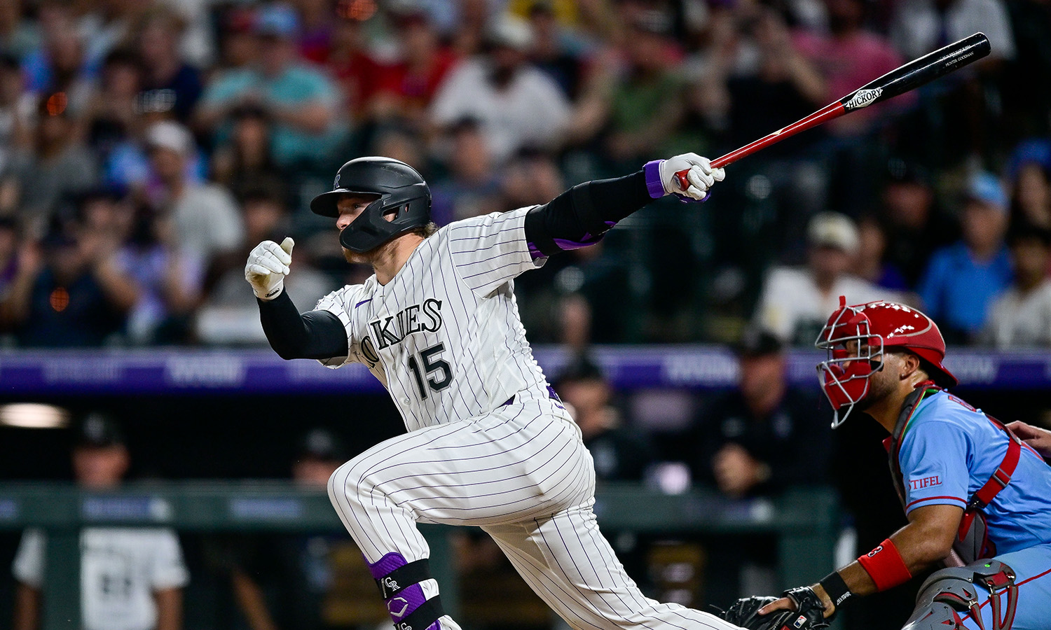 Rockies catcher Hunter Goodman...