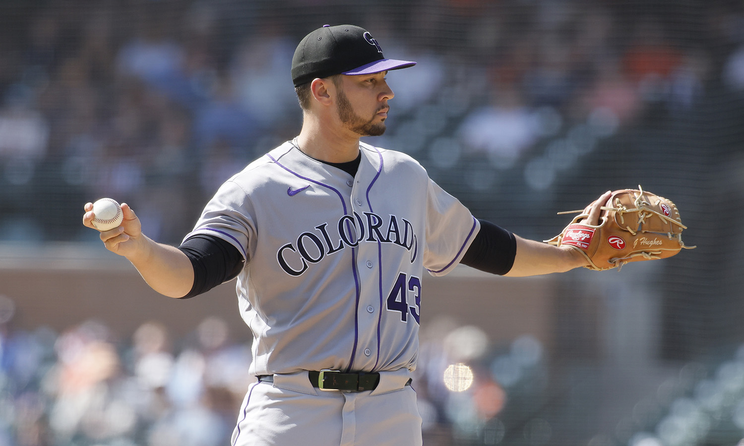 Rockies pitcher Gabriel Hughes...