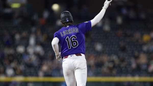 Rockies outfielder Cole Carrigg