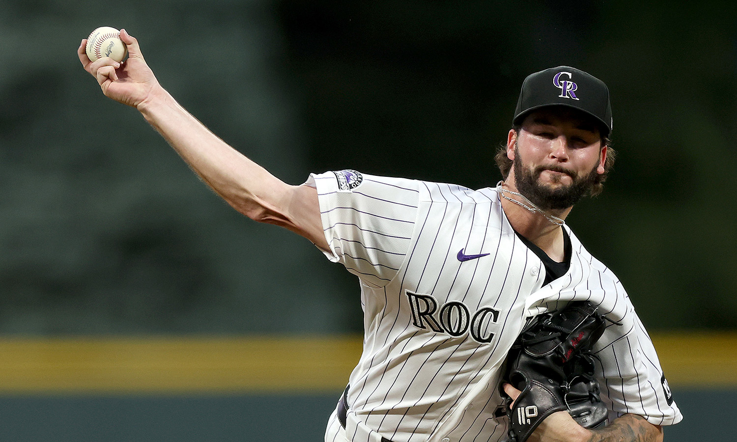 Rockies pitcher Mason Adams...