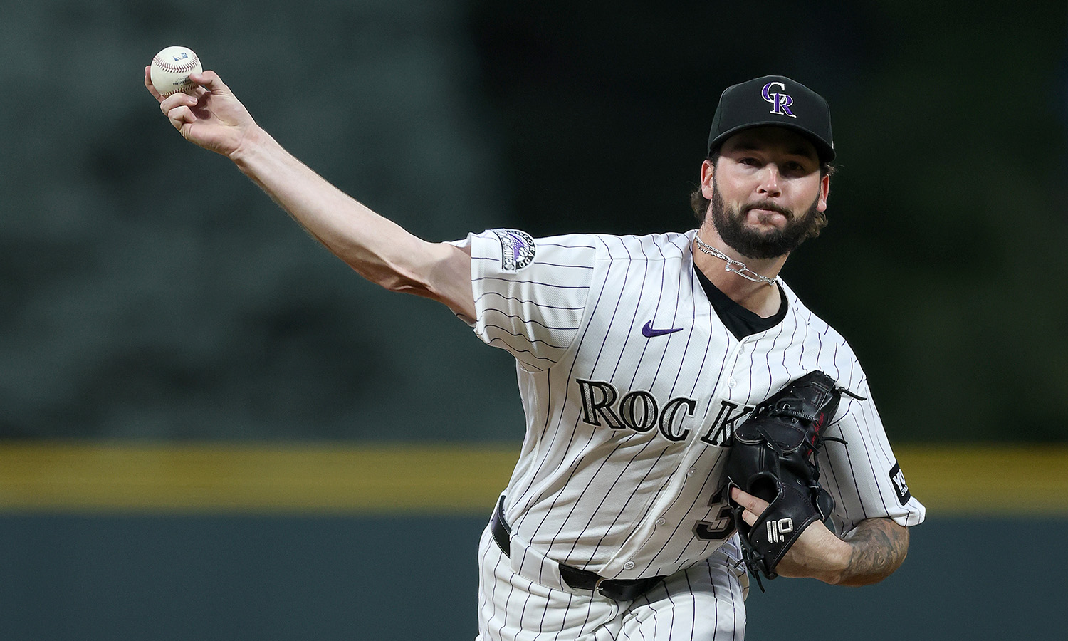 Rockies rookie pitcher Mason Adams...