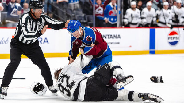 Nathan MacKinnon Avalanche fight