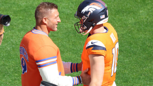 Former Broncos QB Tim Tebow and Bo Nix