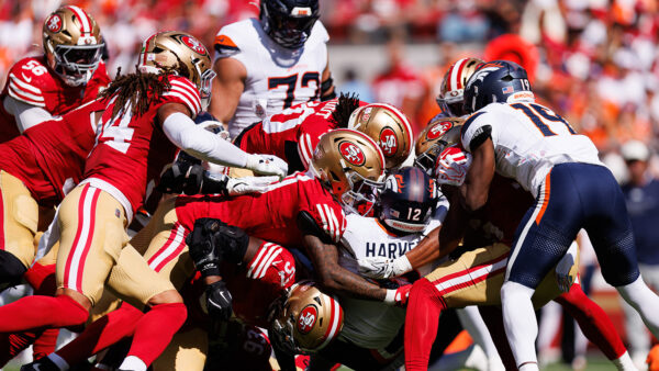 Broncos RB RJ Harvey stuffed